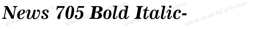 News 705 Bold Italic字体转换